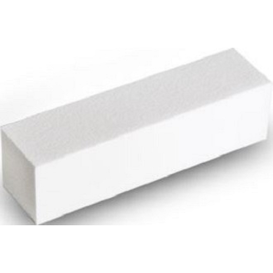 Pilník na nechty 4 stranový blok biely 9,5 x 2,5 x 2,5 cm