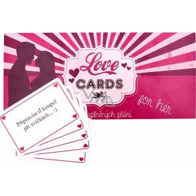 Bohemia Gifts Love Cards karty splnených prianí pre dámy 20 kusov kariet