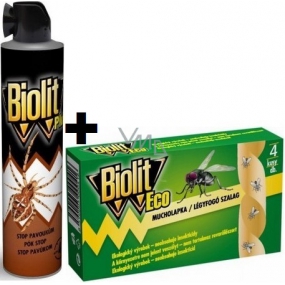 Biolit Plus Stop pavúkom sprej 400 ml + Biolit Eco mucholapka 4 kusy