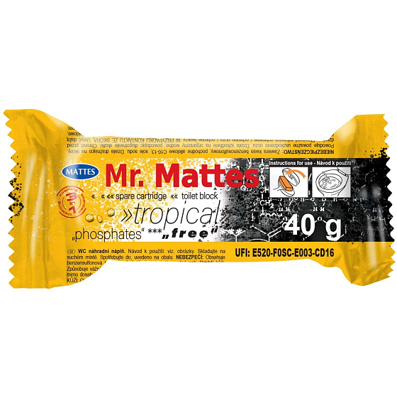Mr. Mattes 3v1 Tropical Wc záves náhradná náplň 40 g