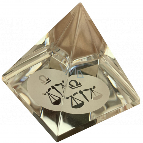 Sklenená pyramída číra, znamenie zverokruhu Váhy