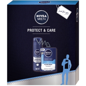 Nivea Men Protect & Care 2v1 starajúca voda po holení 100 ml + Men Protect & Care pena na holenie 200 ml, kozmetická sada