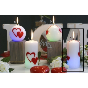 Lima Valentínska magická sviečka Srdce valec 60 x 120 mm 1 kus