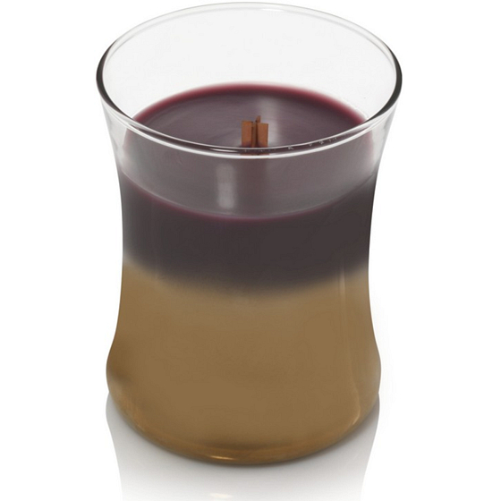 WoodWick Floral Nights Dark Poppy vonná sviečka s dreveným knôtom a skleneným viečkom malá 85 g Limited 2019