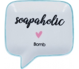 Bomb Cosmetics Soapaholic Soap Dish Keramická miska na mydlo 12,5 x 12,5 cm