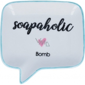 Bomb Cosmetics Soapaholic Soap Dish Keramická miska na mydlo 12,5 x 12,5 cm