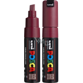 Posca Univerzálny akrylový popisovač so širokým brúseným hrotom 8 mm Bordeaux PC-8K