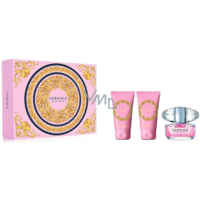 Versace Bright Crystal toaletná voda 50 ml + telové mlieko 50 ml + sprchový gél 50 ml, darčeková súprava pre ženy