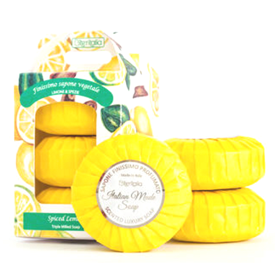 Iteritalia Spiced Lemon - Talianske toaletné mydlo s citrónom a korením 3 x 100 g