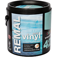 REMAL Vinyl Color mat umývateľná farba na stenu, 420 tyrkysovo modrá, 3,2 kg