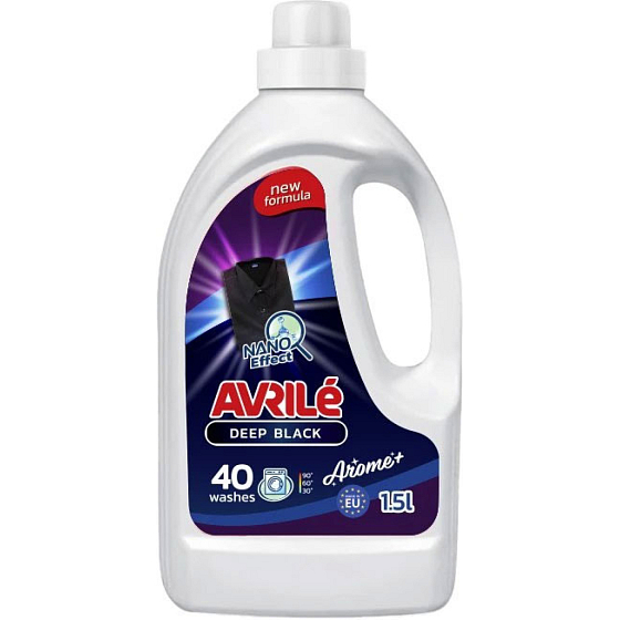 Avrilé Deep Black prací gel na čierne prádlo, 40 prania 1,5 l
