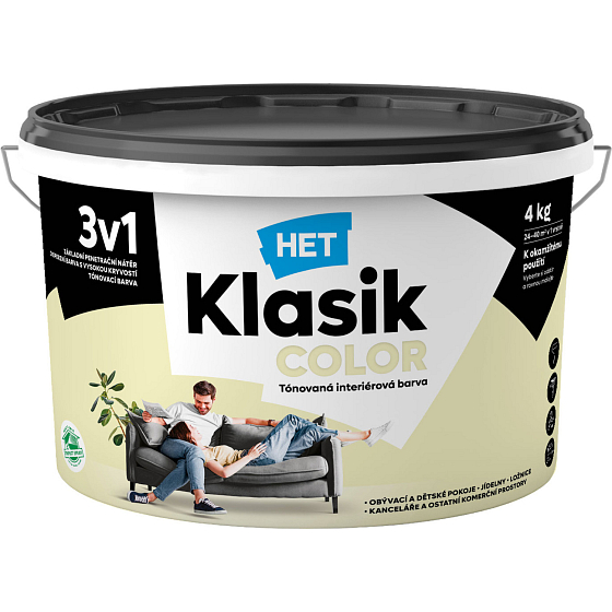 Het Klasik Color maliarska farba, 0658 žltý pastelový, 4 kg