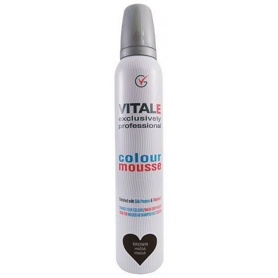 Vitale Exclusively Professional farbiace penové tužidlo s vitamínom E Brown - Hnedá 200 ml