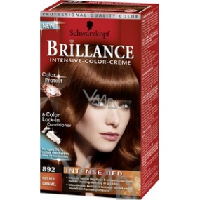 Schwarzkopf Brillance Color Creme farba na vlasy 892 horúci červený karamel 50 ml