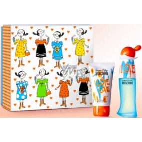Moschino I Love Love toaletná voda 30 ml + telové mlieko 50 ml, darčeková sada