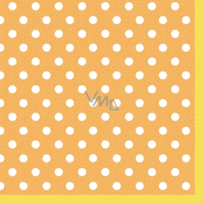 Maki Papierové dezertné obrúsky oranžovej 3 vrstvové 25 x 25 cm 20 kusov