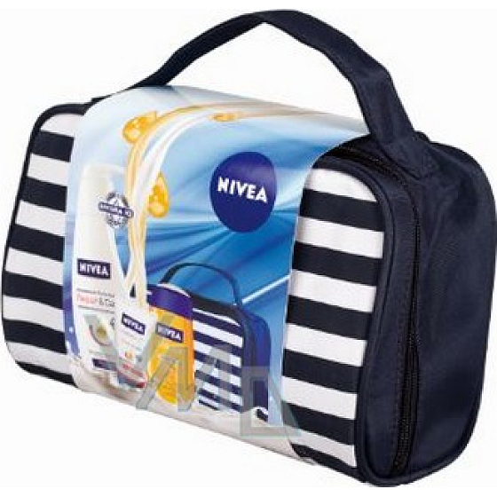 Nivea Kazcare dámske telové mlieko 400 ml + balzam na ruky 50 ml + olej 200 ml + taška, pre ženy kozmetická sada