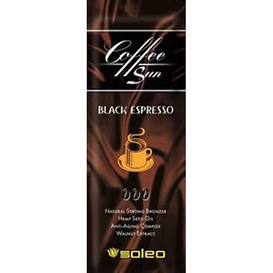 Soleo Coffee Sun Black Espresso Maximálna prírodný krém na opaľovanie 5ml - jednorazový krém do solária