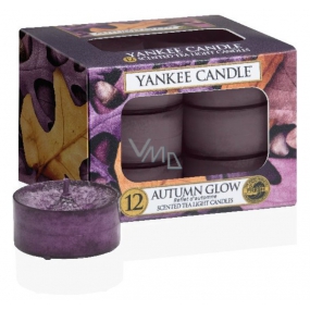 Yankee Candle Autumn Glow - Žiarivý jeseň vonná čajová sviečka 12 x 9,8 g