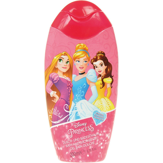 Disney Princess 2v1 sprchový a kúpeľový gél pre deti 200 ml