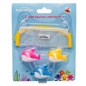 Pinkfong Baby Shark hračky na striekanie vody, kúpeľový set pre deti