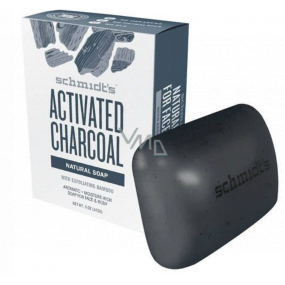 Schmidt Aktívne uhlie + horčík prírodné tuhé toaletné mydlo hydratujúce, bez parabénov, ftalátov a umelých aróm 142 g