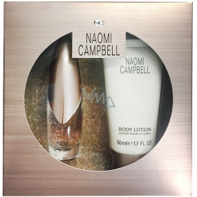 Naomi Campbell Naomi Campbell toaletná voda pre ženy 15 ml + telové mlieko 50 ml, darčeková sada