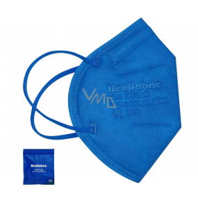 Healfabric Respirátor ústna ochranná 5-vrstvová FFP2 tvárová maska modrá medium 1 kus