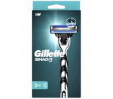 Gillette Mach3 holiaci strojček + náhradné hlavice 2 kusy pre mužov