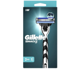 Gillette Mach3 holiaci strojček + náhradné hlavice 2 kusy pre mužov