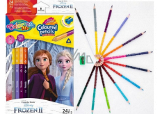 Colorino Pastelky trojhranné Disney Frozen obojstranné 24 farieb