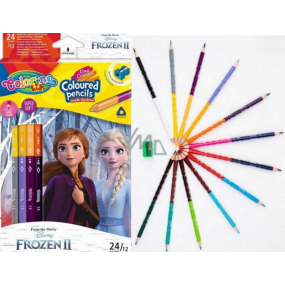 Colorino Pastelky trojhranné Disney Frozen obojstranné 24 farieb