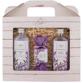 Bohemia Gifts Lavender La Provence sprchový gél 100 ml + šampón na vlasy 100 ml + ručne vyrábané mydlo 30 g, kozmetická sada