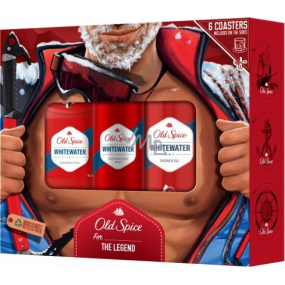 Old Spice White Water Alpinist sprchový gél 250 ml + dezodorant stick 50 ml + dezodorant sprej 150 ml, kozmetická sada pre mužov