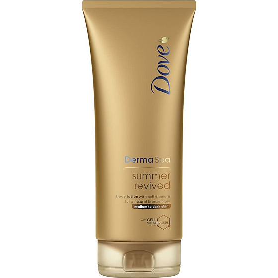 Dove Derma Spa Summer Revived samoopaľovacie tónované telové mlieko 200 ml