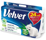 Velvet Aloe Vera Soft White toaletný papier 3 vrstvy 24 ks