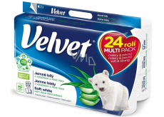 Velvet Aloe Vera Soft White toaletný papier 3 vrstvy 24 ks