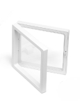 3D univerzálny plastový rám s fóliou, biely 11 x 11 cm