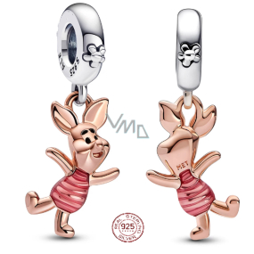 Prívesok zo striebra 925 Disney Medvedík Pú - Prasiatko, náramok