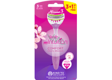 Wilkinson Xtreme 3 My Intuition Comfort Cherry Blossom holiaci strojček pre ženy 4 ks