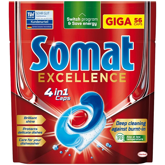 Somat Excellence 4v1 Giga tablety do umývačky riadu 56 ks
