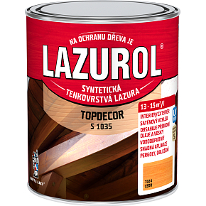 Lazurol Topdecor S1035 tenkovrstvá lazúra na drevo T024 cédrová, 750 ml