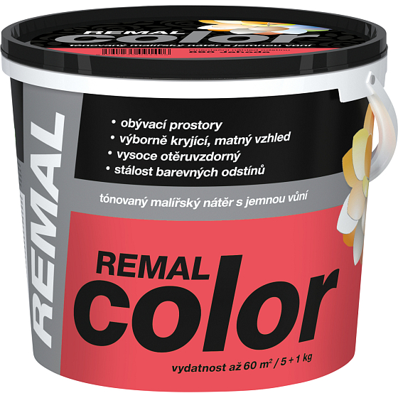 REMAL Color maliarska farba na stenu 890 jahoda, 5 + 1 kg