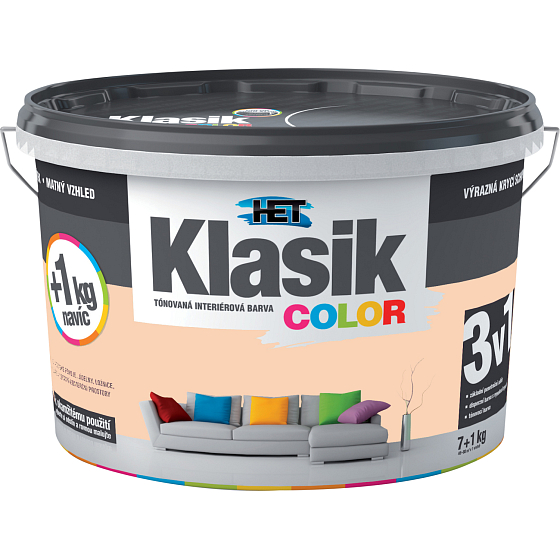 Het Klasik Color maliarska farba, 0728 oranž broskyňový, 7+1 kg