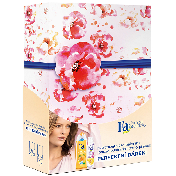Fa Vitamín & Power Floral sprchový gél Medový melón 250 ml + dezodorant sprej orchidea a fialka 150 ml, kozmetická sada