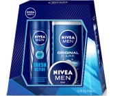 Nivea Men Univerzálny krém 30 ml + Original Care sprchový gél 250 ml + Fresh Active dezodorant sprej 150 ml, kozmetická sada