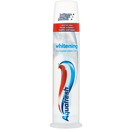 Aquafresh Whitening zubná pasta dávkovač 100 ml