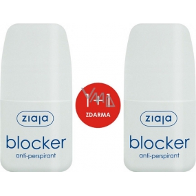 Ziaja Blocker guličkový antiperspirant dezodorant roll-on pre ženy 2 x 60 ml, duopack