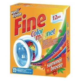 Well Done Fine Color Magnet Summer Breeze obrúsky do prania pohlcujúce farbu s vôňou, vhodné aj do sušičky bielizne 12 kusov