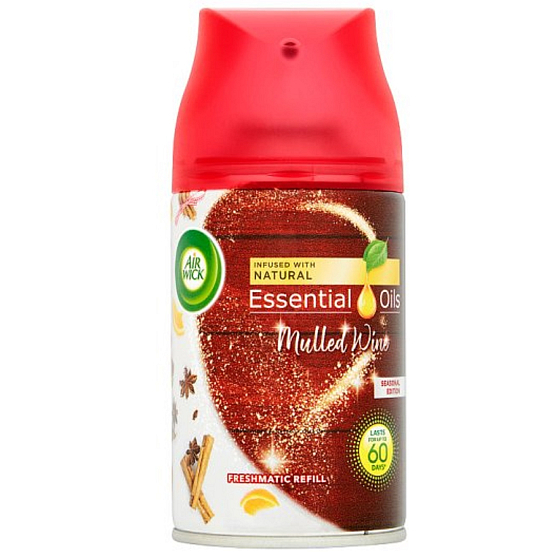 Air Wick FreshMatic Essential Oils Mulled Wine - Varené víno automatický osviežovač náhradná náplň 250 ml
